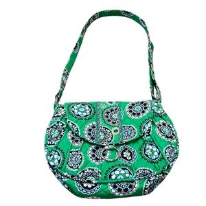 Vera Bradley Saddle Up crossbody bag retired "Cupcakes Green" pattern